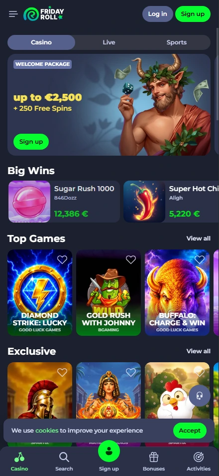 FridayRoll - Nieuw Online Casino België 2026